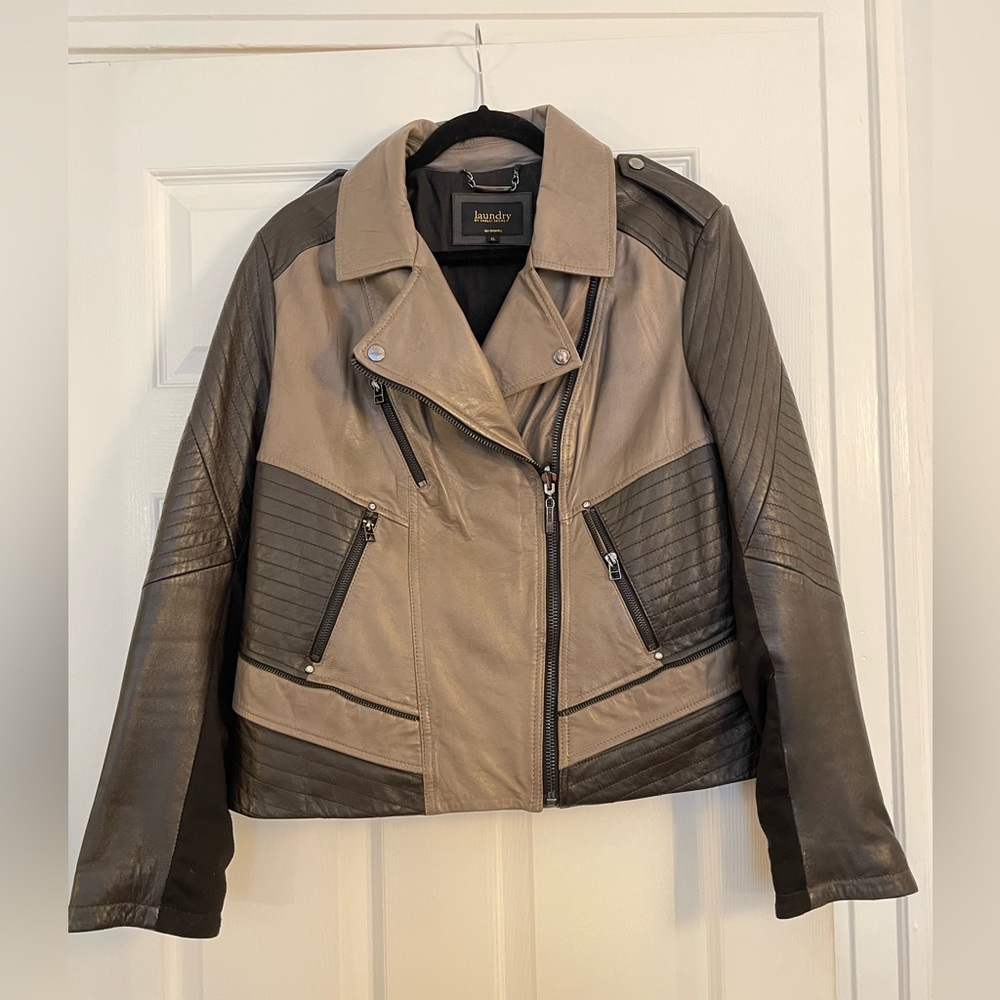 Laundry Leather Moto Jacket